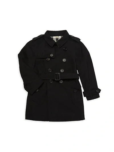 Shop Burberry Baby Girl's & Little Girl's Mini Wiltshire Belted Trench Coat In Black