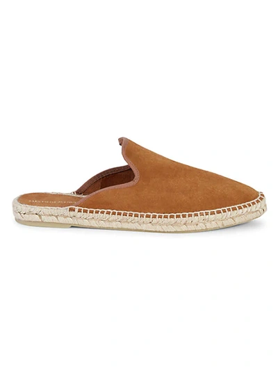 Shop Saks Fifth Avenue Angie Suede Espadrille Mules In Steely Blue