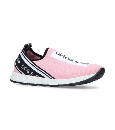 Shop Dolce & Gabbana Kids Paul Slip-on Sneakers In Pink