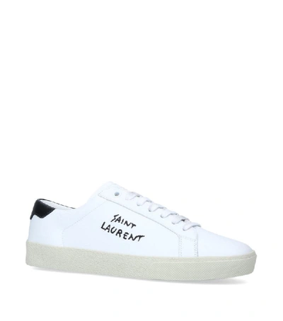 Shop Saint Laurent Leather Court Classic Sneakers