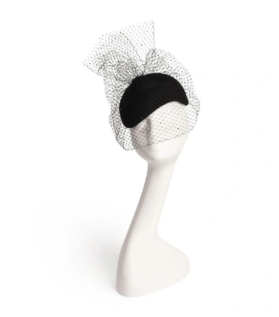 Shop Philip Treacy Crystal-embellished Veil Calotte Hat