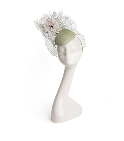 Shop Philip Treacy Floral Detail Pillbox Hat With Veil