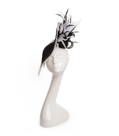 Shop Philip Treacy Organza Floral Detail Curved Hat