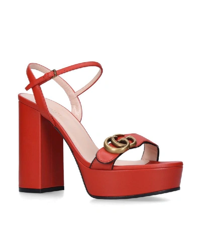 Shop Gucci Marmont Platform Sandals 85