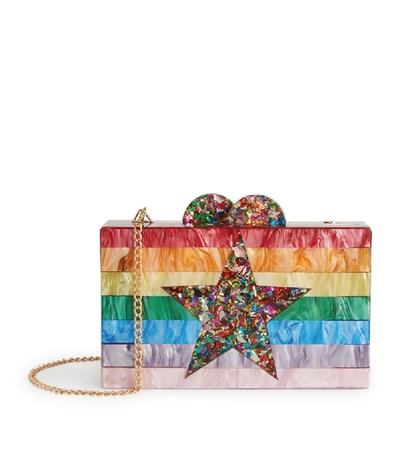 Shop Bari Lynn Rainbow Stripe Box Clutch Bag