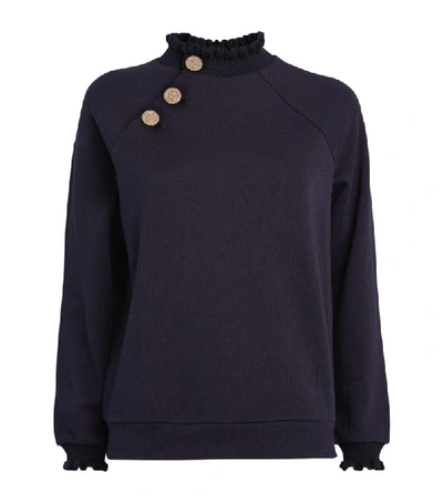 Shop Claudie Pierlot Button Embellished Sweatshirt