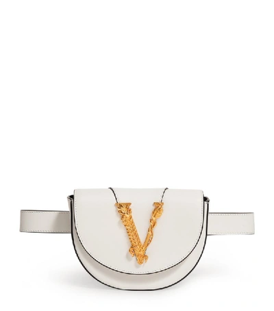 Shop Versace Leather Virtus Belt Bag