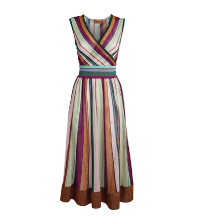 Shop Missoni Metallic Striped Midi Dress