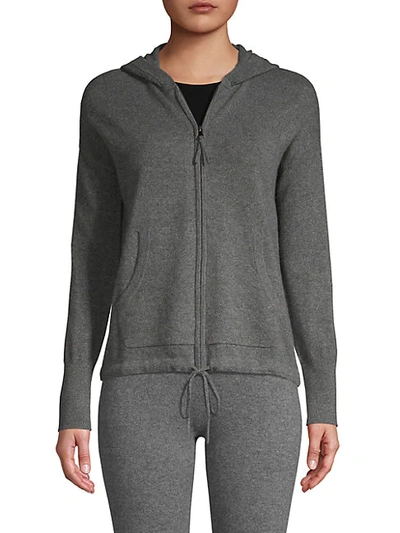 Shop Amicale Zip-up Cashmere Hoodie In Grey