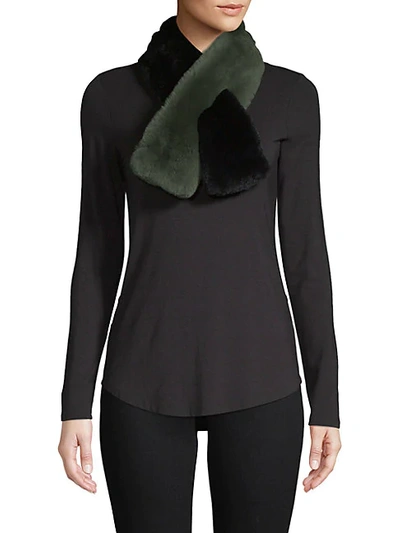 Shop Annabelle New York Two-tone Rabbit Fur Scarf In Sangria Multi