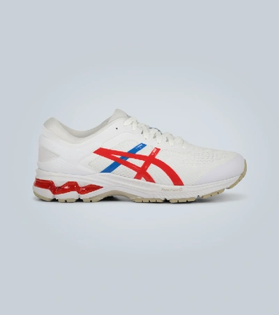 Shop Asics Gel-kayano 26 Classic Red Sneakers In White