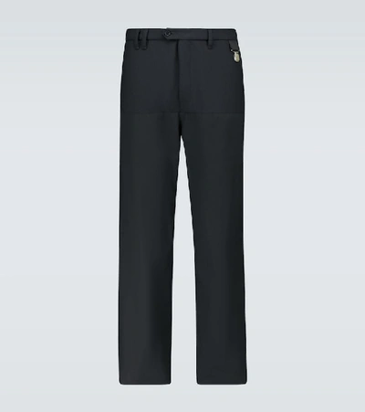 Shop Raf Simons Straight-fit Suspender Pants In Black