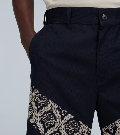 Shop Adish Embroidered Knee-length Shorts In Blue