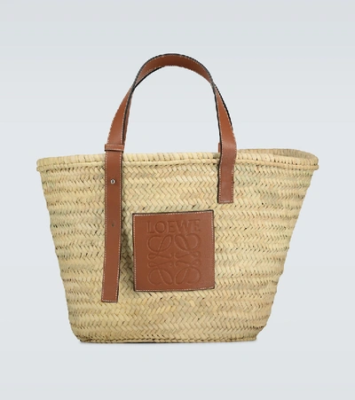 Anagram basket handbag Loewe Green in Wicker - 29414796
