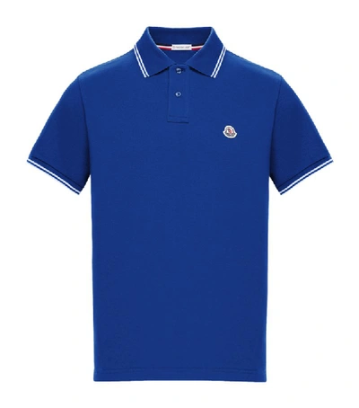 Shop Moncler Contrast-trim Logo Polo Shirt