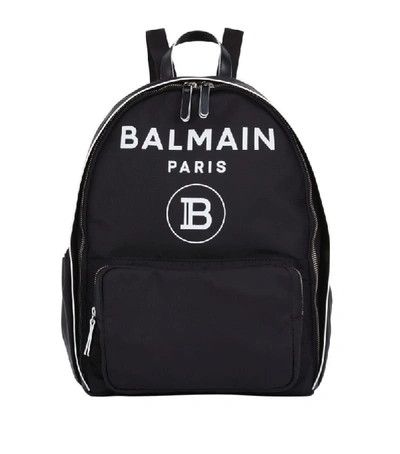 Shop Balmain Kids Logo Print Changing Bag Backpack