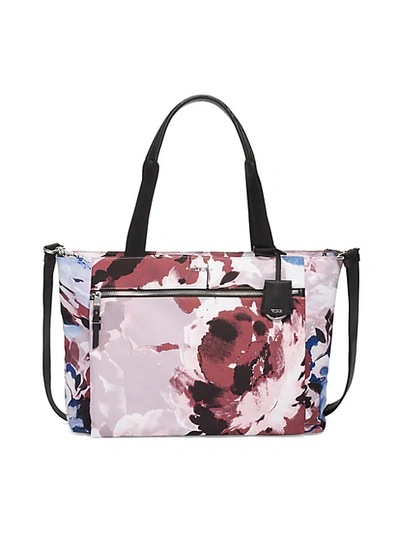 Shop Tumi Voyageur Mauren Abstract Floral Tote In Blush Floral