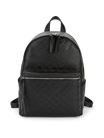 Shop French Connection Marin Embossed Faux Leather Backpack In Black