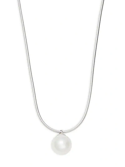 Shop Majorica Ophol 10mm White Round Pearl & Sterling Silver Necklace