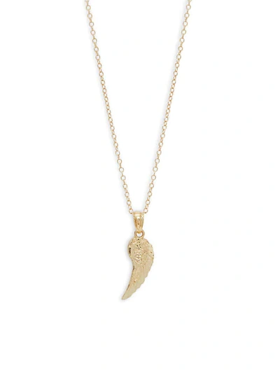 Shop Saks Fifth Avenue 14k Gold Angel Wing Pendant Necklace
