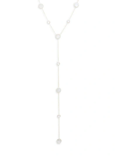 Shop Saks Fifth Avenue Mother-of-pearl & Quartz Yellow Gold Lariat Necklace