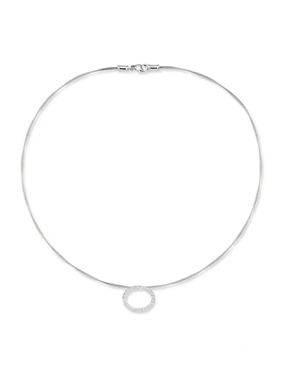 Shop Alor Classique 18k White Gold, Stainless Steel & Diamond Pendant Necklace