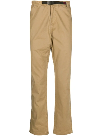 Shop Gramicci Drawstring Waist Chino Trousers In Brown