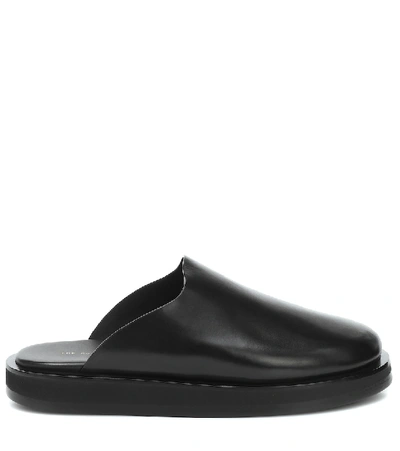 Shop The Row Sabot Leather Mules In Black
