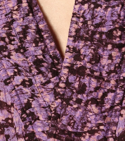 Shop Ulla Johnson Kemala Printed Cotton Midi Dress In Purple