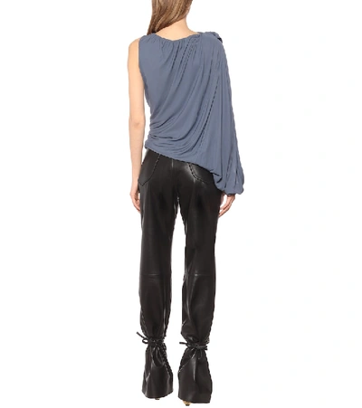 Shop Jw Anderson Draped Top In Blue