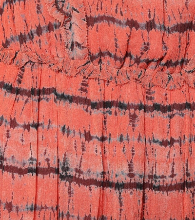 Shop Ulla Johnson Aberdeen Silk-chiffon Minidress In Red