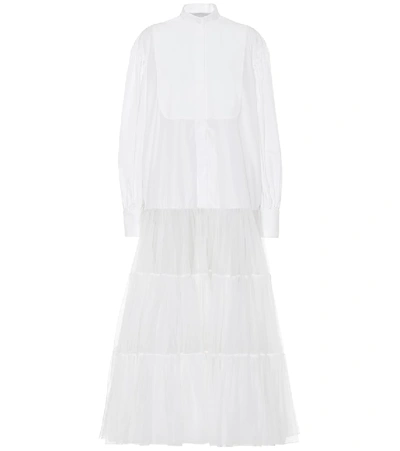 Shop Valentino Silk Maxi Dress In White