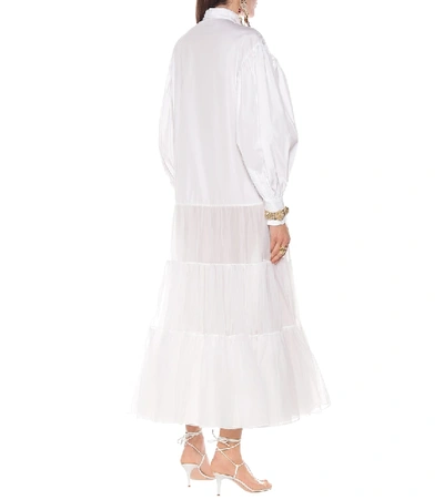Shop Valentino Silk Maxi Dress In White
