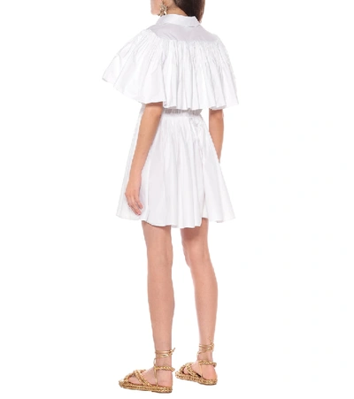 Shop Valentino Cotton-blend Minidress In White