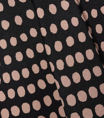 Shop Alaïa Polka-dot Stretch-knit Minidress In Multicoloured