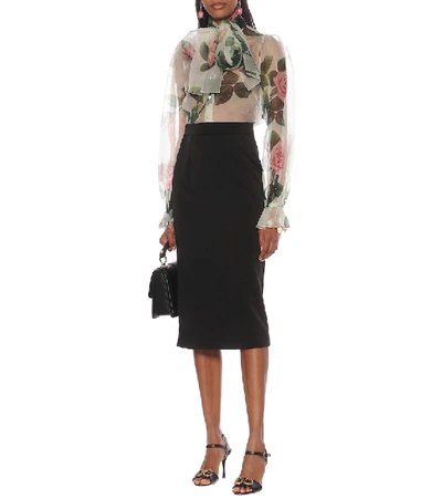 Shop Dolce & Gabbana Pencil Skirt In Black