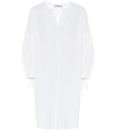 Max Mara Pau Cotton-blend Midi Dress In White | ModeSens