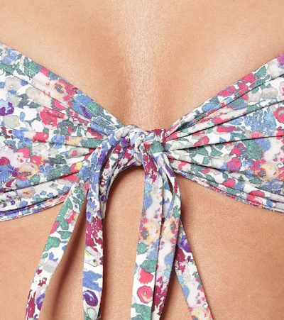 Shop Isabel Marant Starlae Floral Bikini Top In Blue