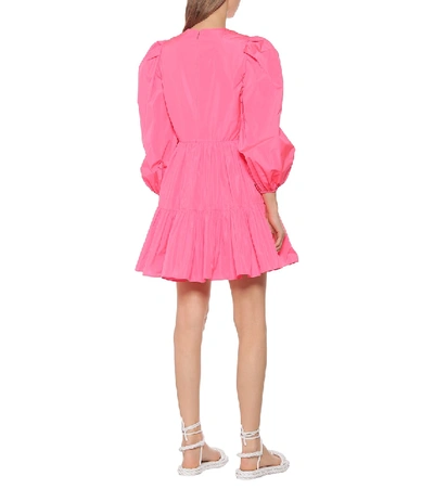 Shop Valentino Taffeta Minidress In Pink