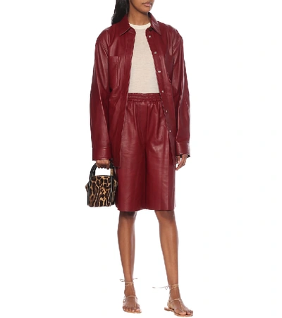 Shop Joseph Jent Leather Jacket In Red