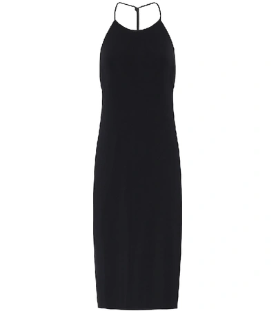 Shop Bottega Veneta Open-back Midi Dress In Black