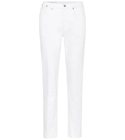 Shop Dries Van Noten High-rise Slim Jeans In White
