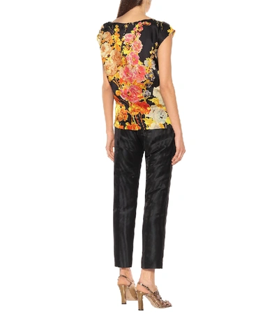 Shop Dries Van Noten Floral Top In Black