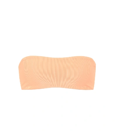 Shop Jade Swim All Around Bandeau Bikini Top In Orange