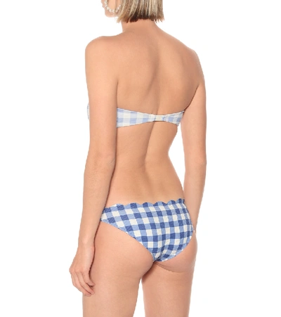 Shop Marysia Antibes Bandeau Bikini Top In Blue