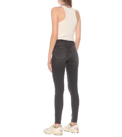 Shop 7 For All Mankind The Skinny Mid-rise Jeans In Grey