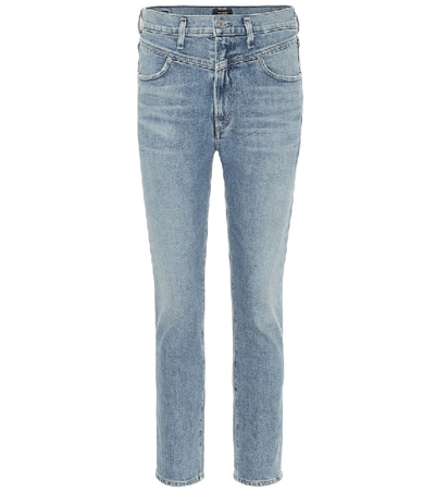 Shop Citizens Of Humanity Mia High-rise Slim Jeans In Blue