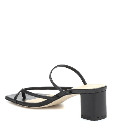Shop Aeyde Larissa Leather Sandals In Black