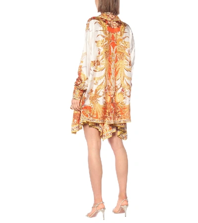 Shop Zimmermann Brightside Printed Silk-twill Shirt In Gold