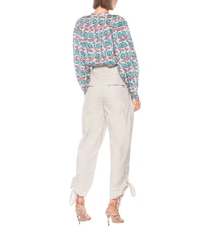 Isabel Marant Gaviao High-rise Cotton Pants In Beige